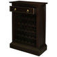 Pegasus Solid Mahogany 30 Bottle Winerack with 1 Drawer in Chocolate - Chocolate Wood