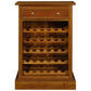 Pegasus Solid Mahogany 30 Bottle Winerack with 1 Drawer in Light Pecan - Chocolate Wood