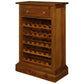 Pegasus Solid Mahogany 30 Bottle Winerack with 1 Drawer in Light Pecan - Chocolate Wood