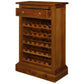 Pegasus Solid Mahogany 30 Bottle Winerack with 1 Drawer in Light Pecan - Chocolate Wood