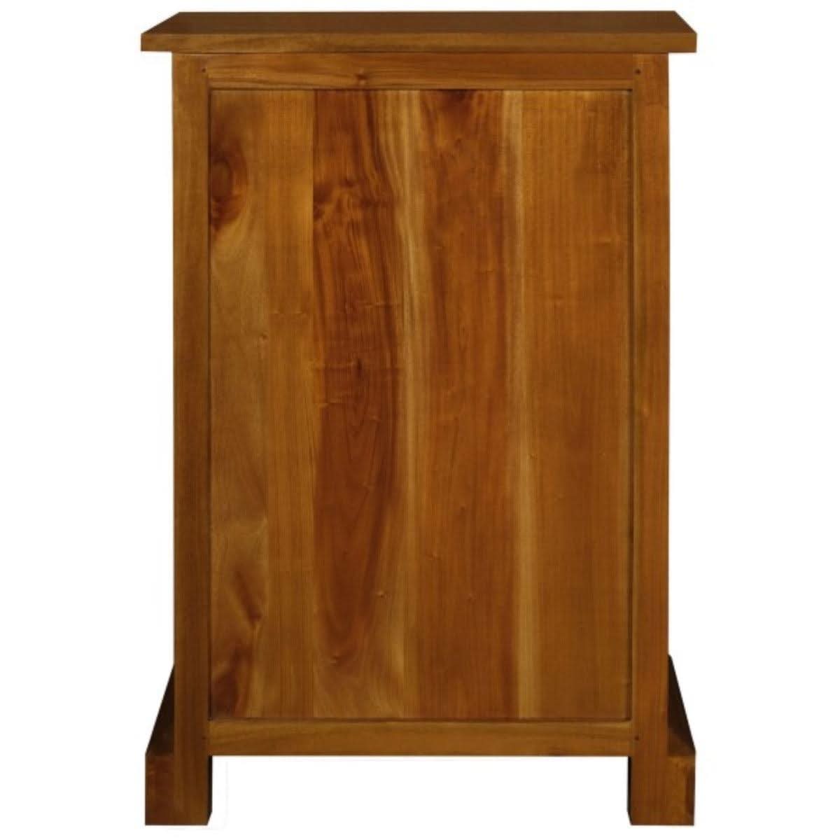 Pegasus Solid Mahogany 30 Bottle Winerack with 1 Drawer in Light Pecan - Chocolate Wood