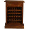 PEGASUS SOLID MAHOGANY TIMBER 30 BOTTLE WINERACK W/ 1 DRAWER - MAHOGANY - MyChocolateWood