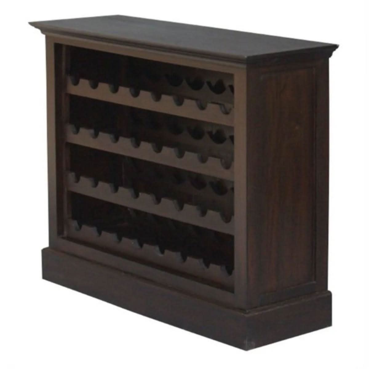 Pegasus Solid Mahogany 36 Bottle Winerack in Chocolate - Chocolate Wood
