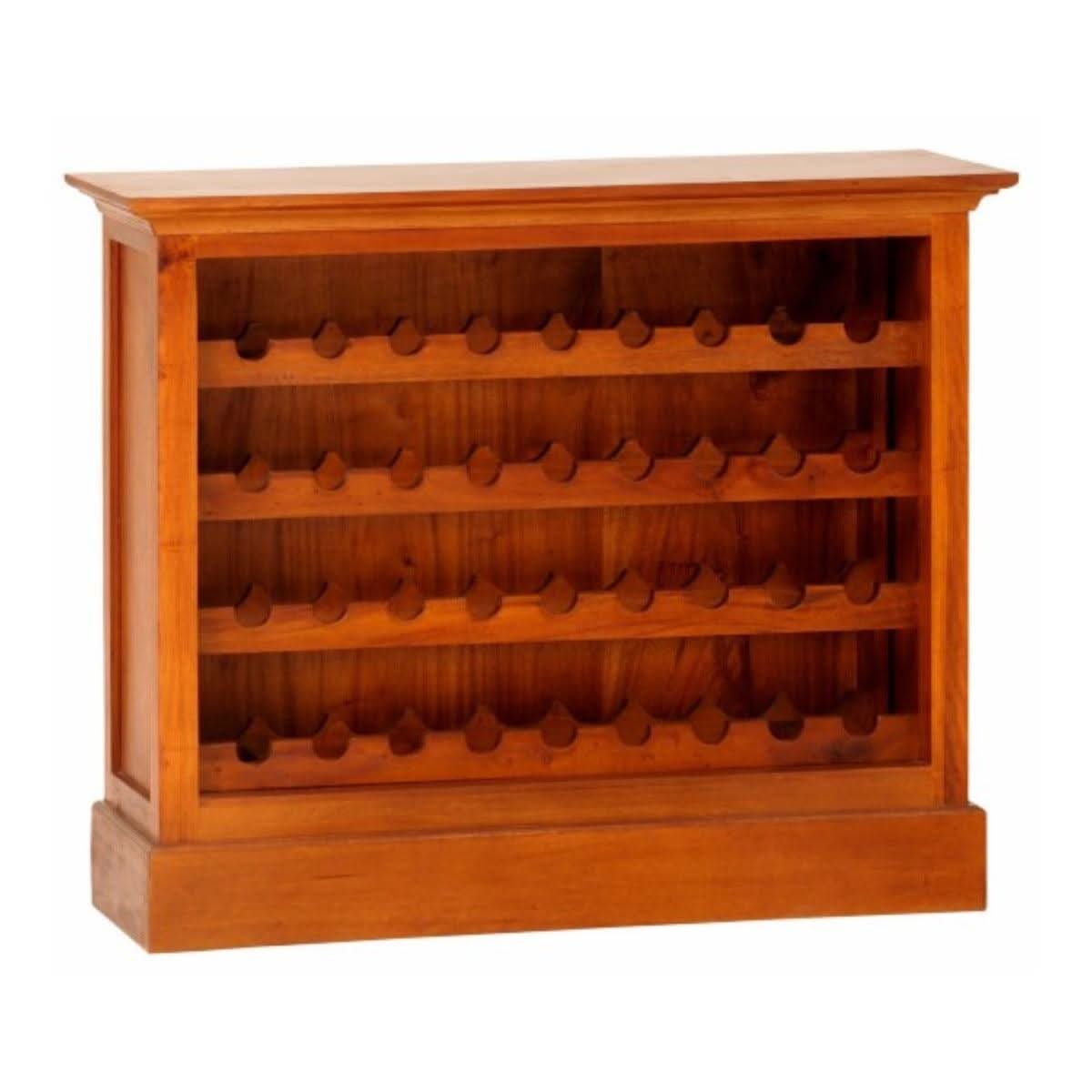 Pegasus Solid Mahogany 36 Bottle Winerack in Light Pecan - Chocolate Wood
