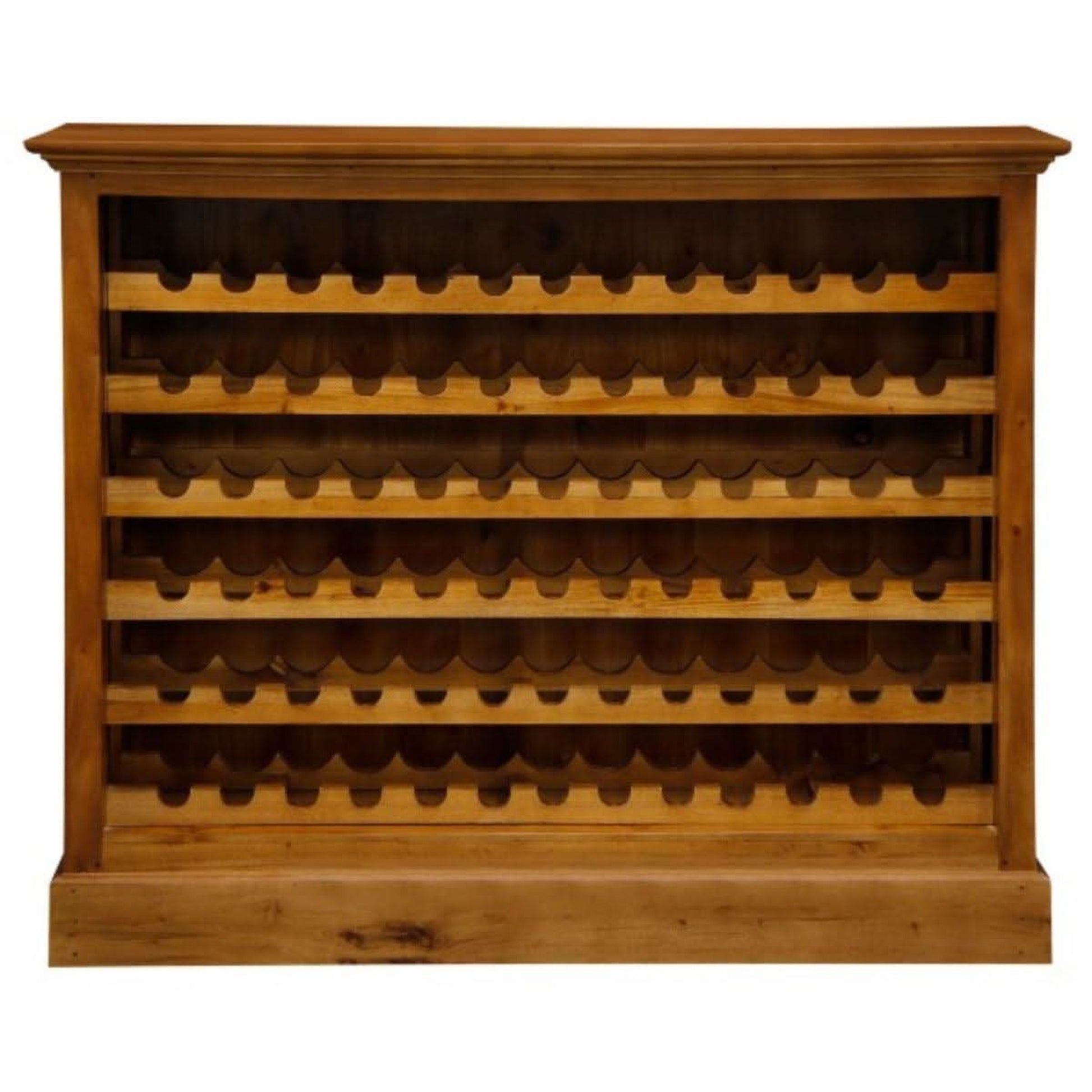 Pegasus Solid Mahogany 78 Bottle Winerack in Light Pecan - Chocolate Wood