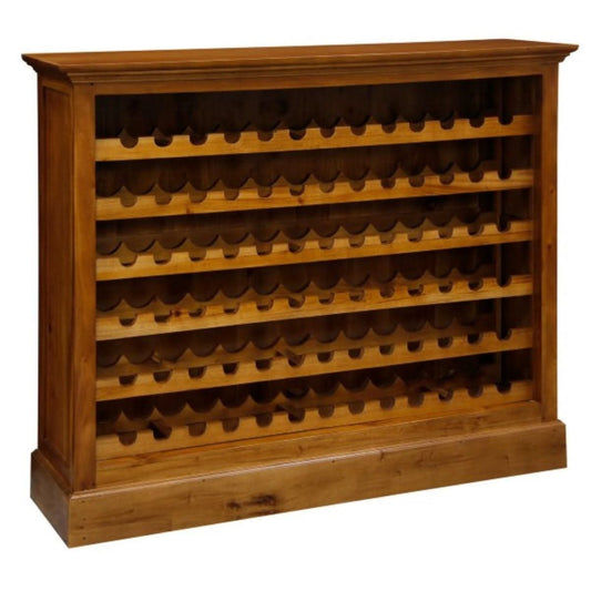 PEGASUS SOLID MAHOGANY TIMBER 78 BOTTLE WINERACK - LIGHT PECAN - MyChocolateWood