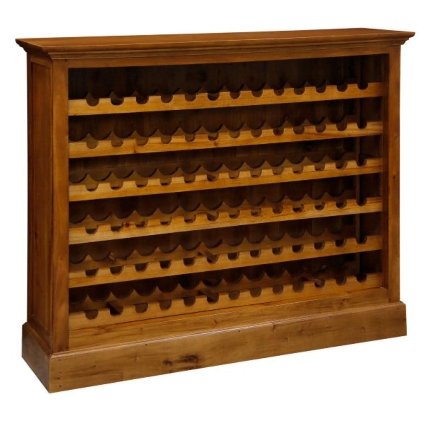 Pegasus Solid Mahogany 78 Bottle Winerack in Light Pecan - Chocolate Wood
