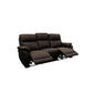 Persi Genuine Leather 3-Seater Sofa with 2 Power Recliners in Chocolate - Chocolate Wood