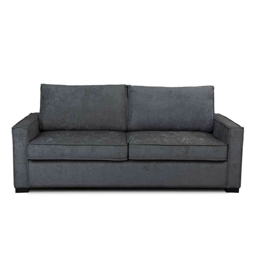 Philipa Queen Sofa Bed in Storm - Chocolate Wood