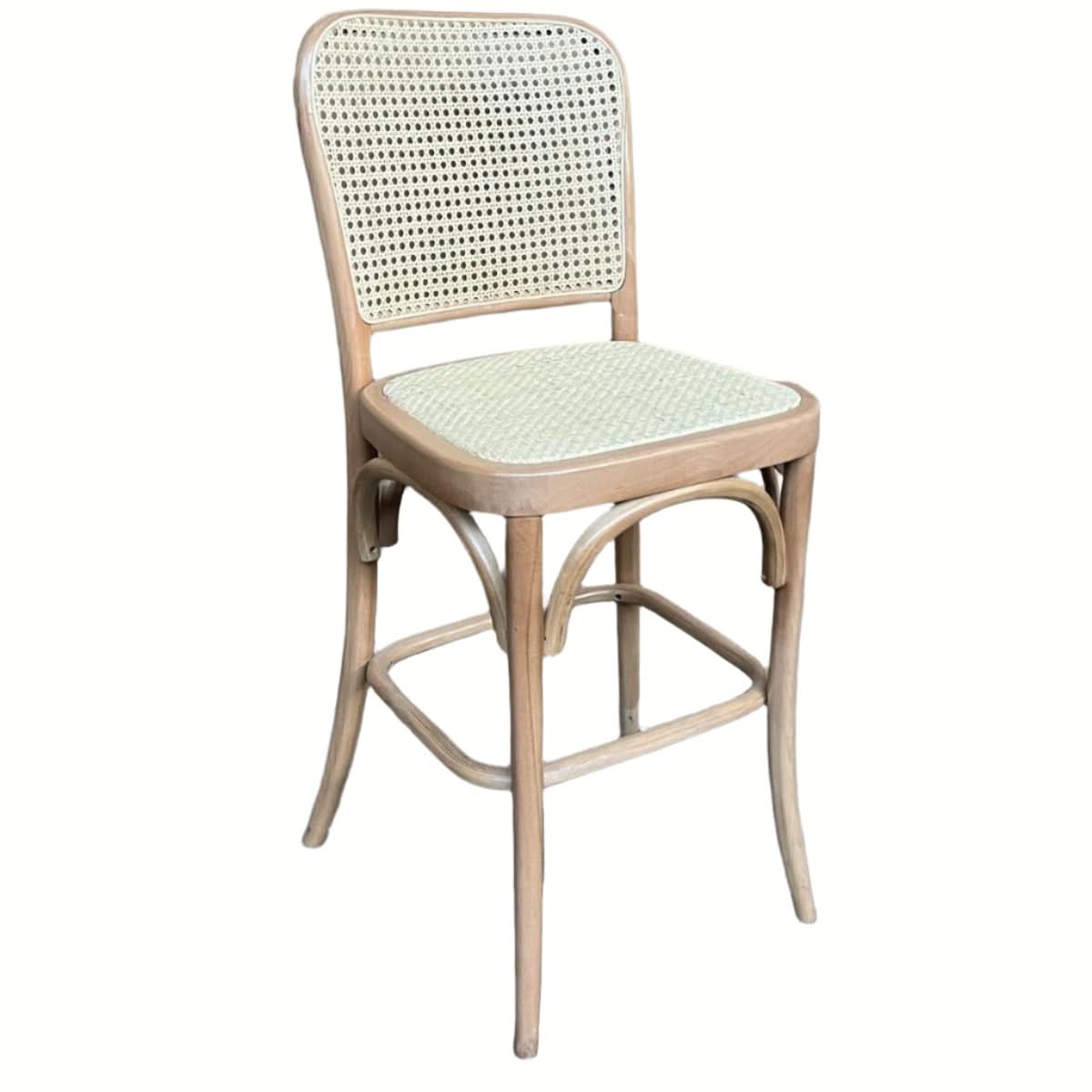 PHOENIX BEECHWOOD BAR STOOL NATURAL FRAME/NATURAL SEAT - MyChocolateWood