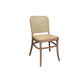 Phoenix Beechwood Dining Chair, Natural Frame with Rattan Back & Seat - Chocolate Wood