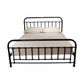 Picola Metal Bed in Black - Chocolate Wood
