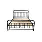 Picola Metal Bed in Black - Chocolate Wood