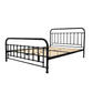 Picola Metal Bed in Black - Chocolate Wood