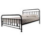 Picola Metal Bed in Black - Chocolate Wood