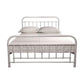 Picola Metal Bed in White - Chocolate Wood