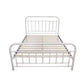 Picola Metal Bed in White - Chocolate Wood