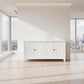 PLANTATION HAMPTON STYLE 4-DOOR BUFFET IN WHITE MDF - MyChocolateWood