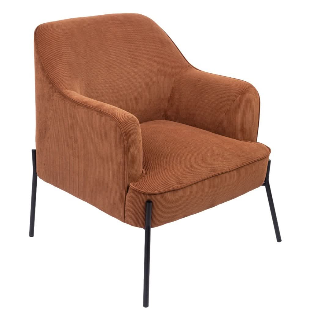Poppy Armchair in Cinnamon - Chocolate Wood