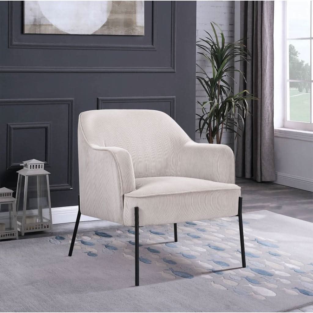 Poppy Armchair in Silver Grey - Chocolate Wood
