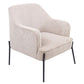 Poppy Armchair in Silver Grey - Chocolate Wood