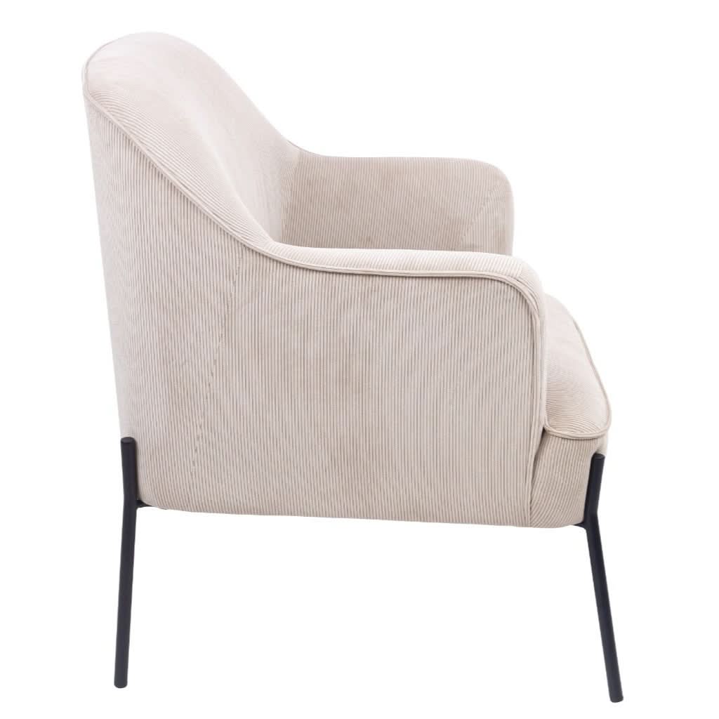 Poppy Armchair in Silver Grey - Chocolate Wood