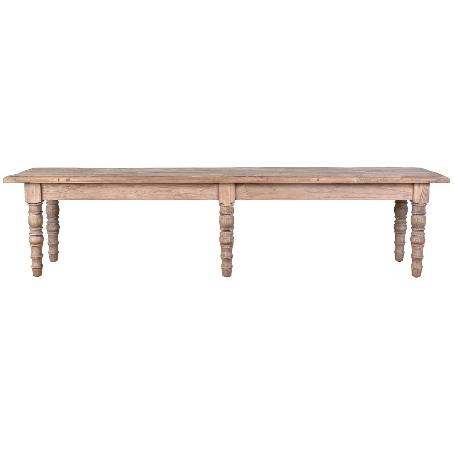 Powell Reclaimed Elm Bench 190cm - Chocolate Wood