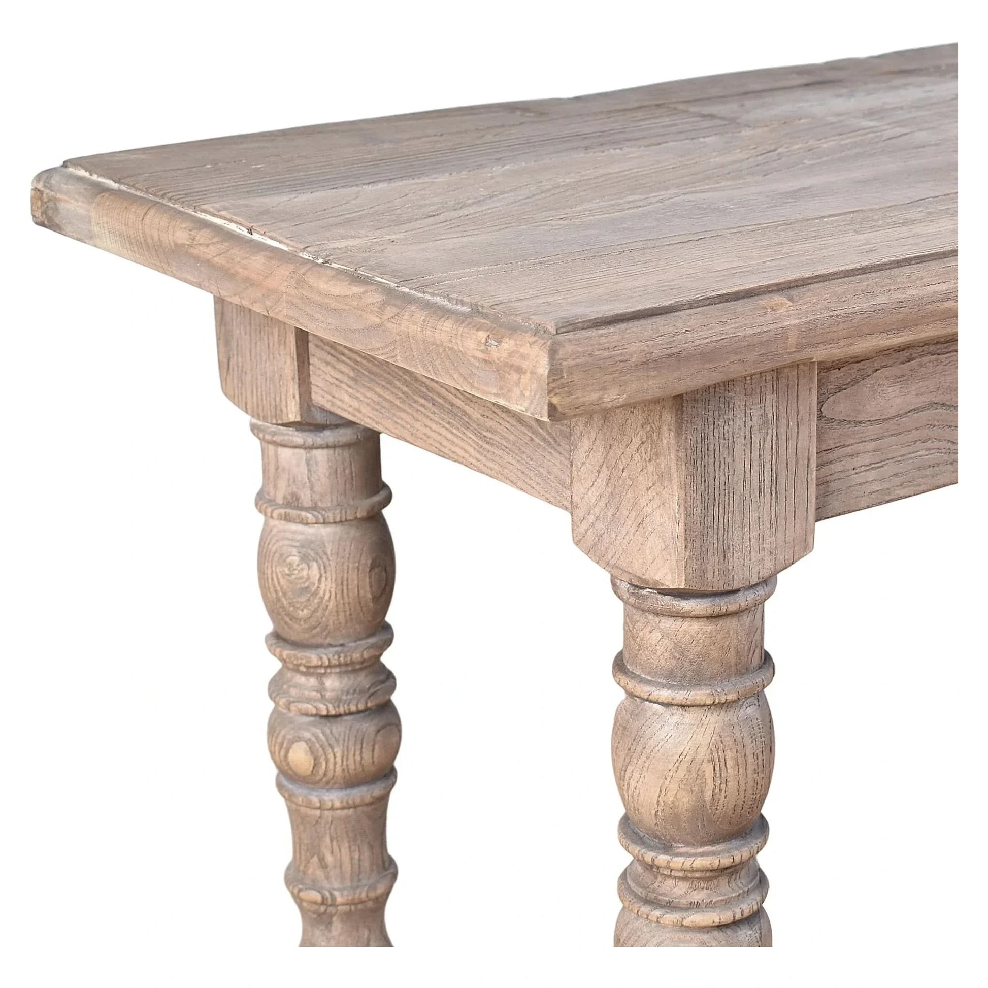 Powell Reclaimed Elm Bench 250cm - Chocolate Wood
