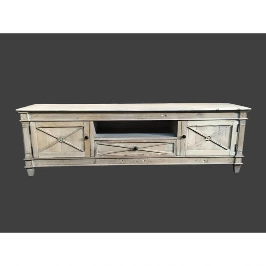 PROVENZ RECYCLED ELM RUSTIC 2-DOORS & 1 DRAWER TV/ENTERTAINMENT UNIT - MyChocolateWood