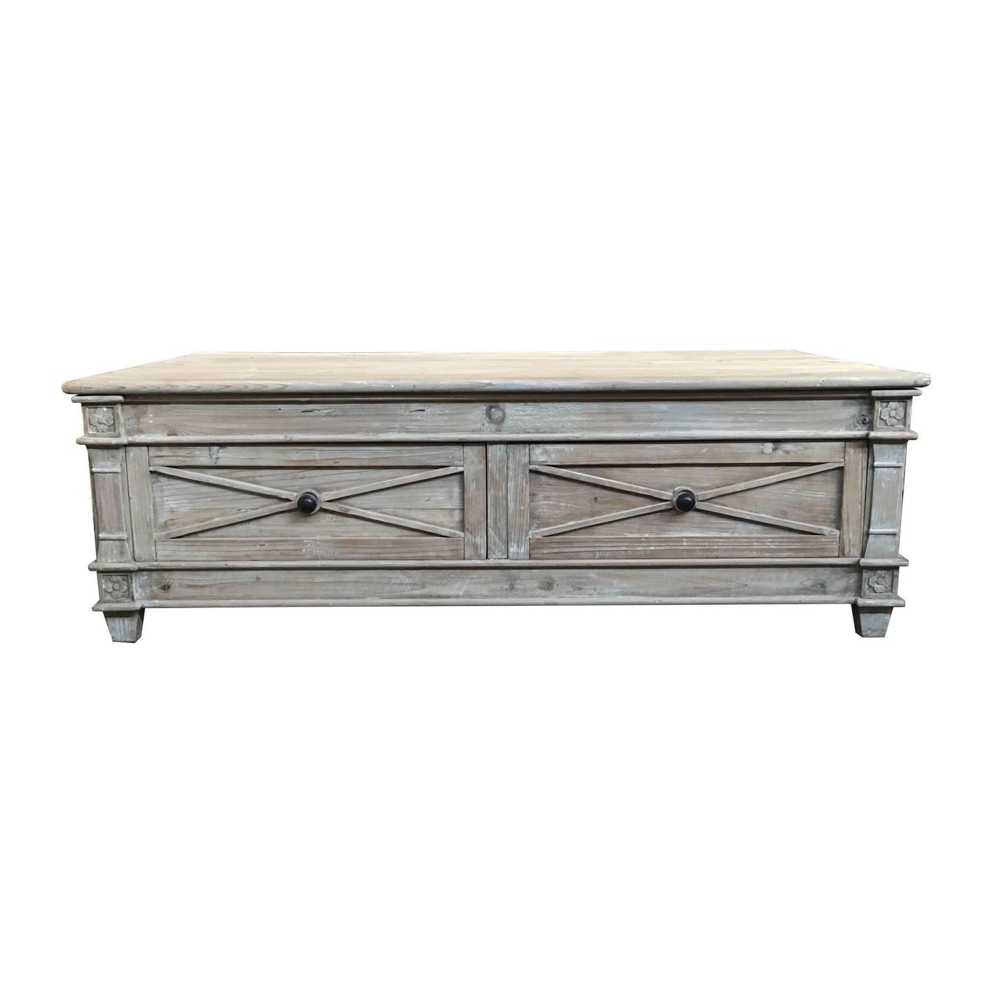 PROVENZ RECYCLED ELM RUSTIC 4 DRAWER COFFEE TABLE