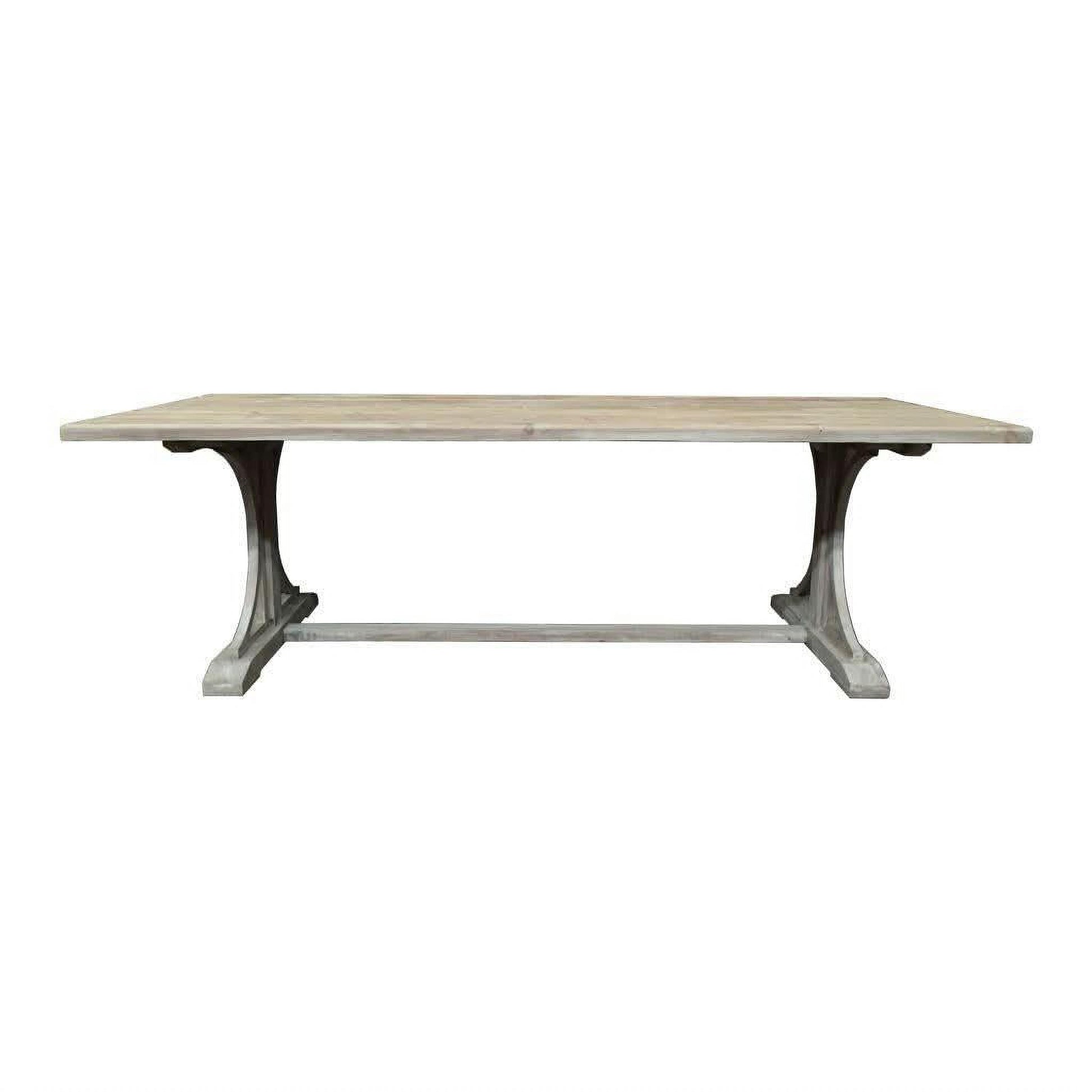 Provenz Recycled Elm Rustic Dining Table 245cm - Chocolate Wood