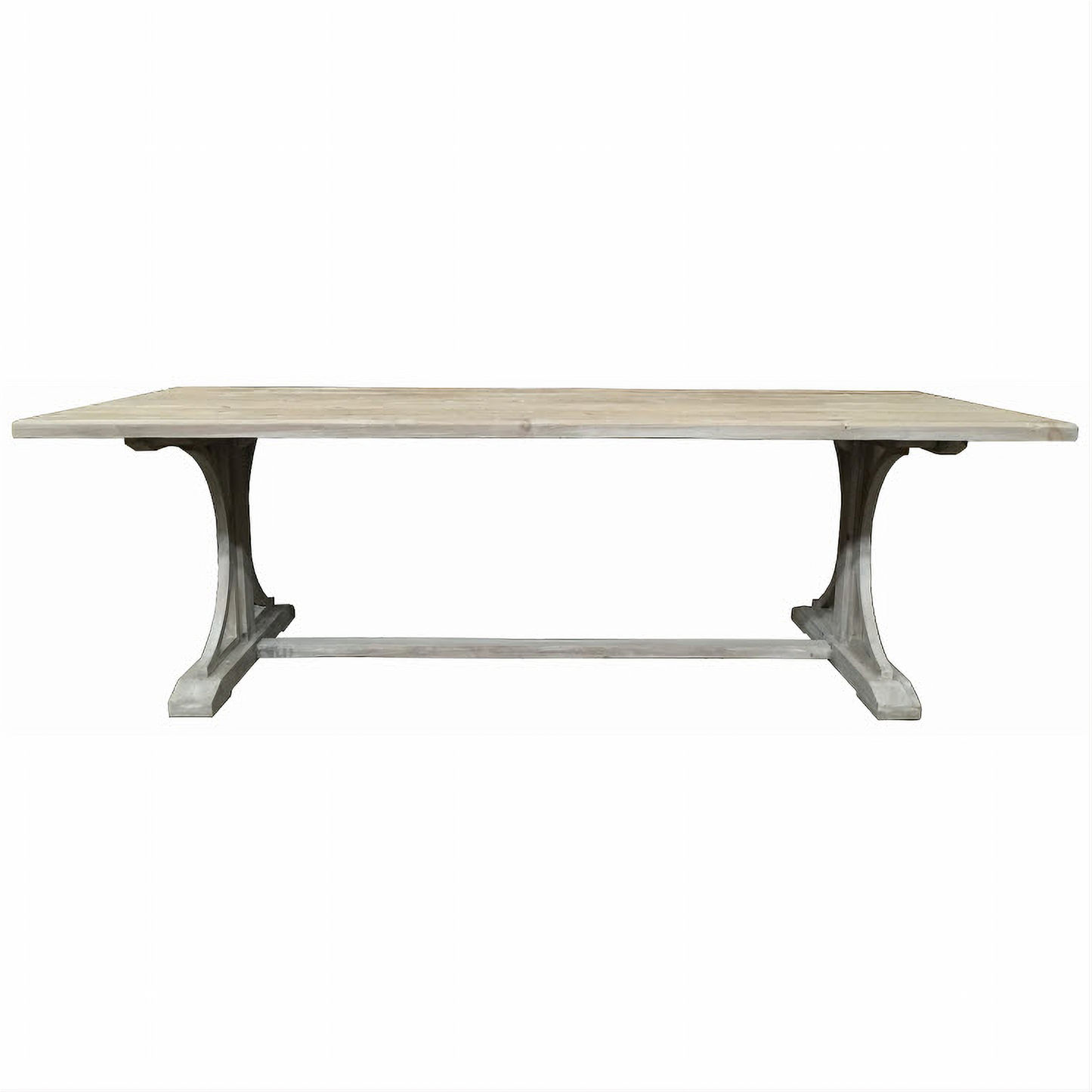 Provenz Recycled Elm Rustic Dining Table 245cm - Chocolate Wood