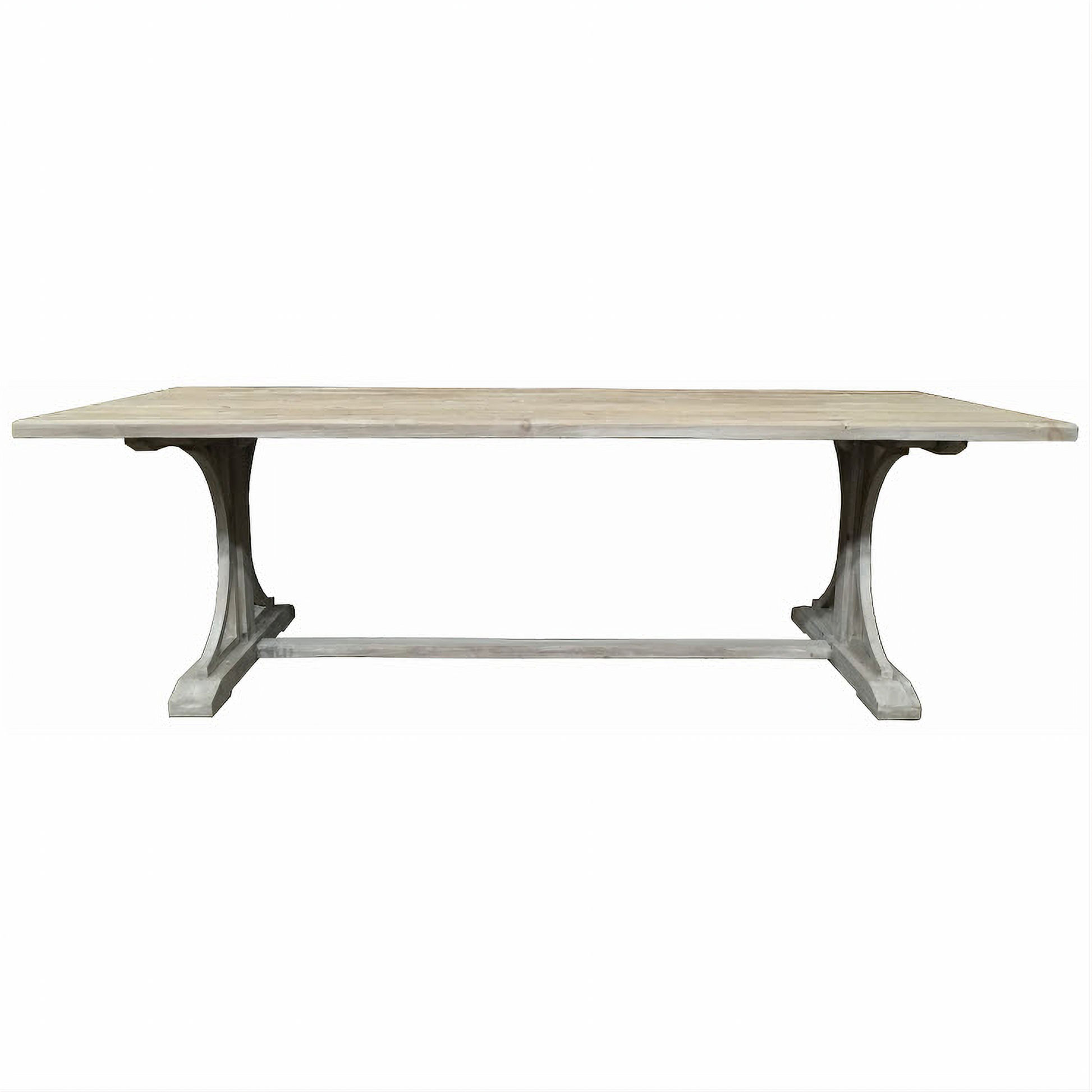 Provenz Recycled Elm Rustic Dining Table 245cm - Chocolate Wood