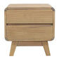 PROVIDENCE 2 DRAWER BEDSIDE TABLE IN WHITE CEDAR TIMBER (MINDI WOOD) - MyChocolateWood
