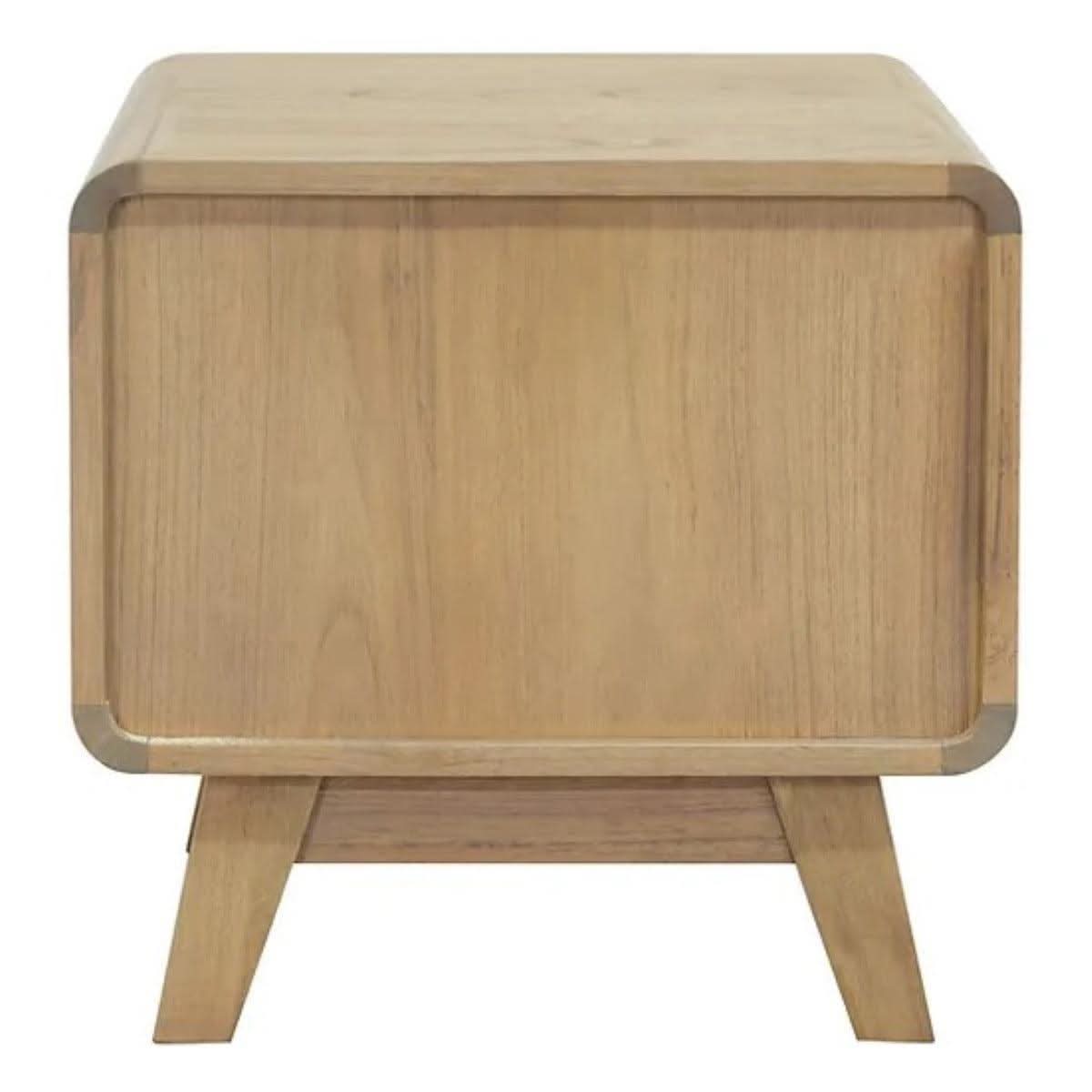 PROVIDENCE 2 DRAWER BEDSIDE TABLE IN WHITE CEDAR TIMBER (MINDI WOOD) - MyChocolateWood