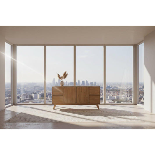 PROVIDENCE SIDEBOARD/BUFFET 2 DOORS & 4 DRAWERS IN WHITE CEDAR TIMBER