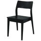 Providence Solid Oak Dining Chairs in Black, Set of 2 - Chocolate Wood