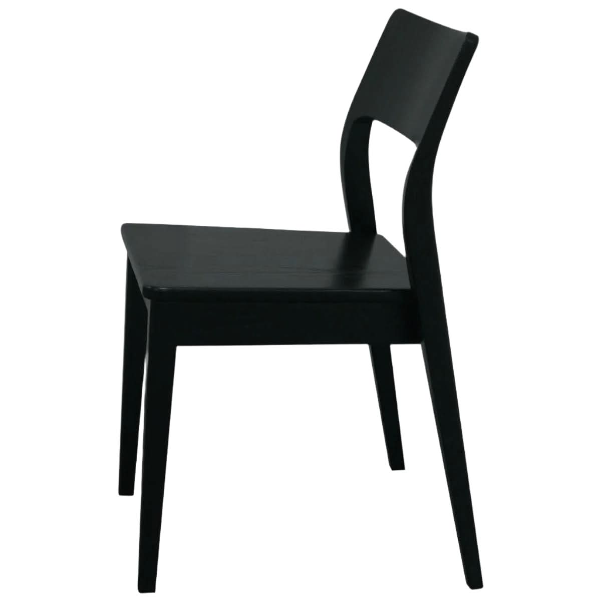 Providence Solid Oak Dining Chairs in Black, Set of 2 - Chocolate Wood