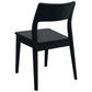 Providence Solid Oak Dining Chairs in Black, Set of 2 - Chocolate Wood