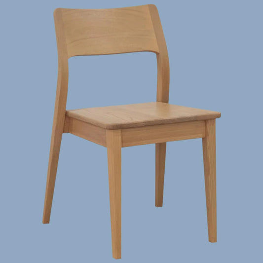 PROVIDENCE SOLID OAK DINING CHAIRS IN NATURAL SET OF 2