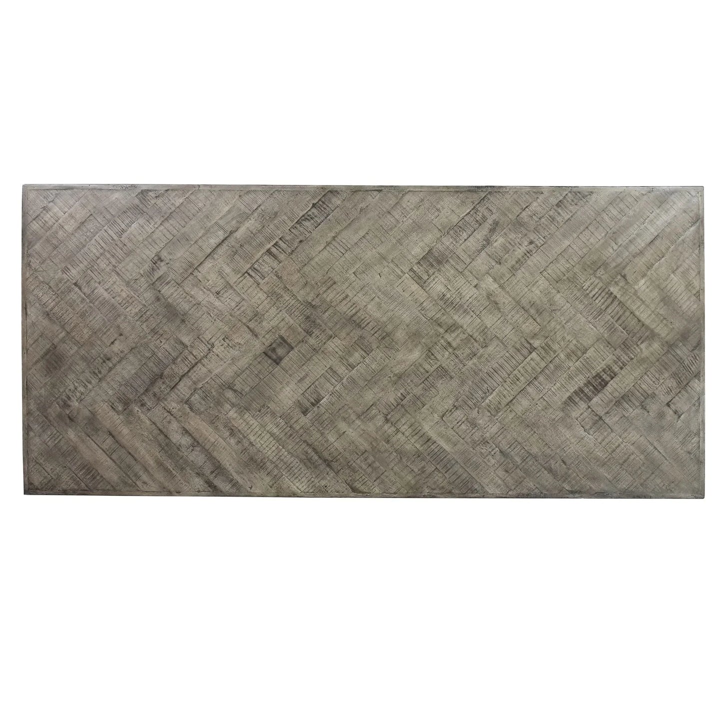 Pryor Reclaimed Mango Wood Dining Table 240cm in Grey - Chocolate Wood