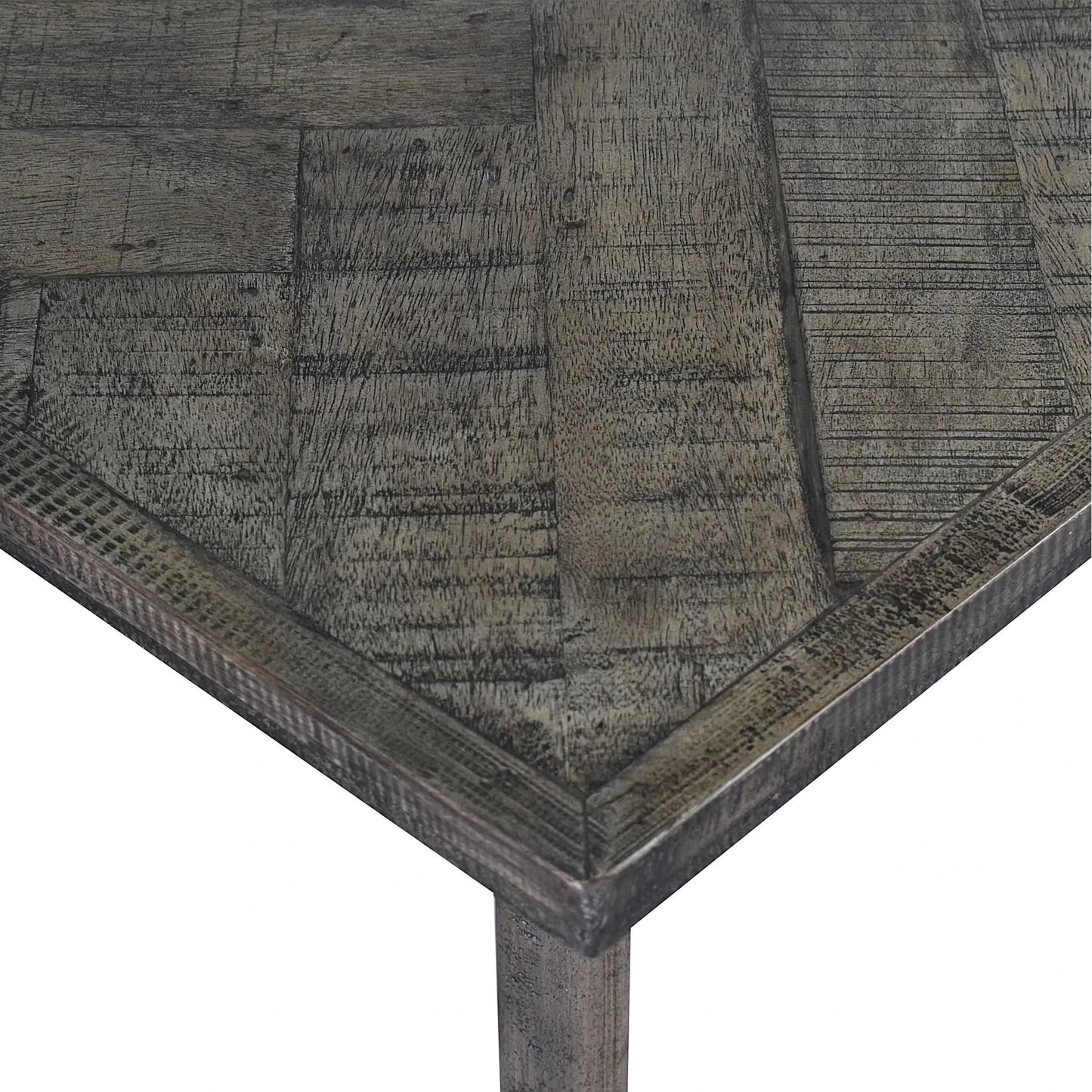 Pryor Reclaimed Mango Wood Dining Table 240cm in Grey - Chocolate Wood