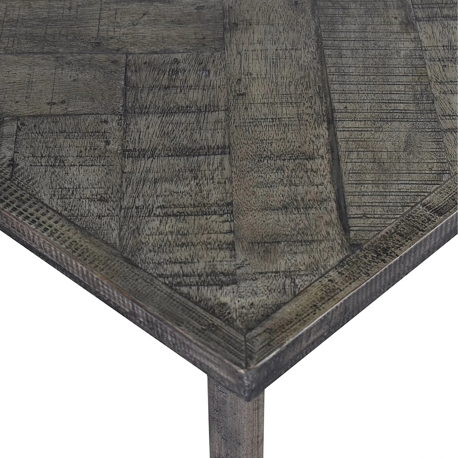 Pryor Reclaimed Mango Wood Dining Table 240cm in Grey - Chocolate Wood