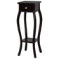 QUEEN ANN 1 DRAW CABRIOL LEG PLANT STAND - CHOCOLATE - MyChocolateWood