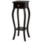 Queen Ann 1-Drawer Cabriole Leg Plant Stand in Chocolate - Chocolate Wood