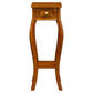 Queen Ann 1-Drawer Cabriole Leg Plant Stand in Light Pecan - Chocolate Wood