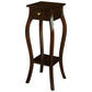 QUEEN ANN 1 DRAW CABRIOL LEG PLANT STAND - MAHOGANY - MyChocolateWood