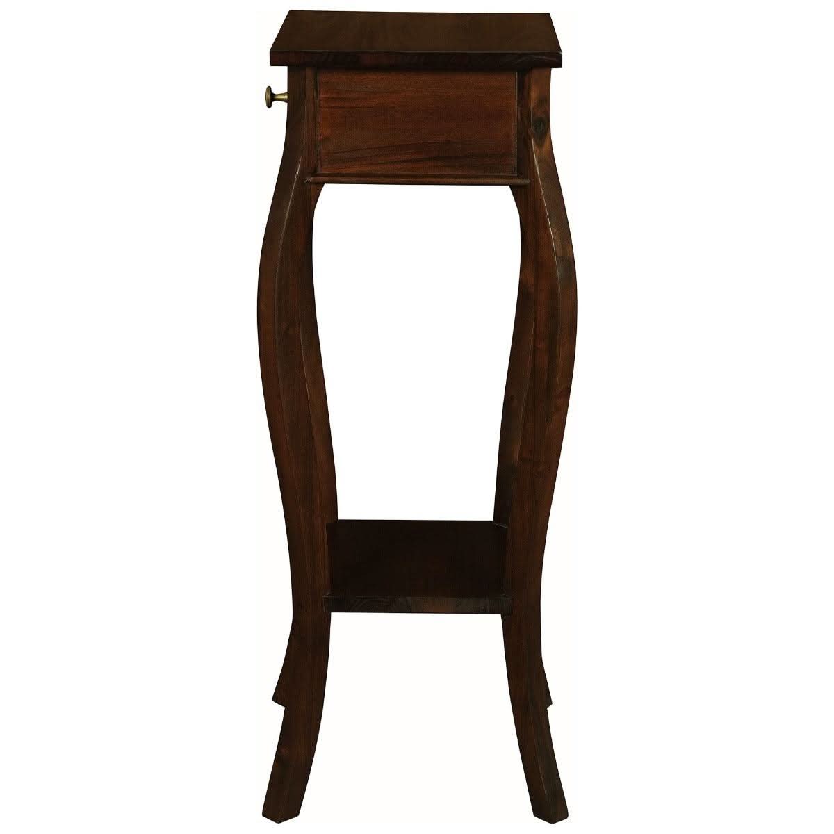 QUEEN ANN 1 DRAW CABRIOL LEG PLANT STAND - MAHOGANY - MyChocolateWood