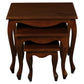 QUEEN ANN SOLID MAHOGANY NEST OF TABLES/SET OF 3 TABLES IN MAHOGANY - MyChocolateWood