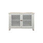 RAFAEL WHITE RECYCLED ELM BUFFET WITH A RUBBED BACK FINISH & 2 LATTICE DOORS - MyChocolateWood